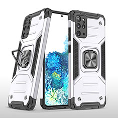 Coque Contour Silicone et Plastique Housse Etui Mat avec Magnetique Support Bague Anneau MQ1 pour Samsung Galaxy S20 Plus 5G Argent