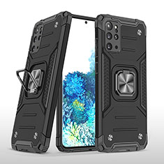 Coque Contour Silicone et Plastique Housse Etui Mat avec Magnetique Support Bague Anneau MQ1 pour Samsung Galaxy S20 Plus 5G Noir