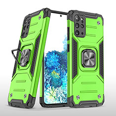 Coque Contour Silicone et Plastique Housse Etui Mat avec Magnetique Support Bague Anneau MQ1 pour Samsung Galaxy S20 Plus 5G Vert