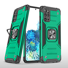 Coque Contour Silicone et Plastique Housse Etui Mat avec Magnetique Support Bague Anneau MQ1 pour Samsung Galaxy S20 Plus 5G Vert Nuit