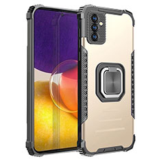 Coque Contour Silicone et Plastique Housse Etui Mat avec Magnetique Support Bague Anneau ZJ2 pour Samsung Galaxy A82 5G Or