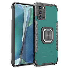 Coque Contour Silicone et Plastique Housse Etui Mat avec Magnetique Support Bague Anneau ZJ2 pour Samsung Galaxy Note 20 5G Or