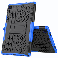 Coque Contour Silicone et Plastique Housse Etui Mat avec Support A01 pour Samsung Galaxy Tab A7 4G 10.4 SM-T505 Bleu