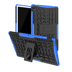 Coque Contour Silicone et Plastique Housse Etui Mat avec Support A01 pour Samsung Galaxy Tab S5e 4G 10.5 SM-T725 Bleu