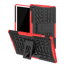 Coque Contour Silicone et Plastique Housse Etui Mat avec Support A01 pour Samsung Galaxy Tab S5e 4G 10.5 SM-T725 Rouge