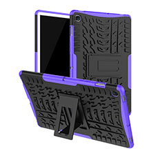 Coque Contour Silicone et Plastique Housse Etui Mat avec Support A01 pour Samsung Galaxy Tab S5e Wi-Fi 10.5 SM-T720 Violet