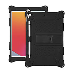 Coque Contour Silicone et Plastique Housse Etui Mat avec Support H01 pour Apple iPad Air 3 Noir