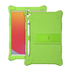 Coque Contour Silicone et Plastique Housse Etui Mat avec Support H01 pour Apple iPad Air 3 Vert