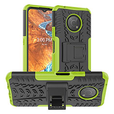 Coque Contour Silicone et Plastique Housse Etui Mat avec Support JX1 pour Nokia G300 5G Vert