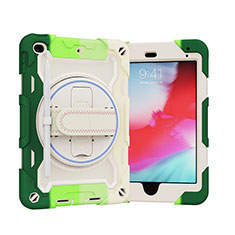 Coque Contour Silicone et Plastique Housse Etui Mat avec Support L01 pour Apple iPad Mini 4 Vert