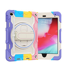 Coque Contour Silicone et Plastique Housse Etui Mat avec Support L01 pour Apple iPad Mini 5 (2019) Violet