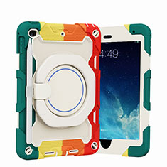 Coque Contour Silicone et Plastique Housse Etui Mat avec Support L02 pour Apple iPad Mini 5 (2019) Rouge