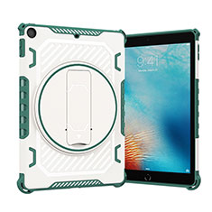 Coque Contour Silicone et Plastique Housse Etui Mat avec Support L09 pour Apple New iPad 9.7 (2017) Vert