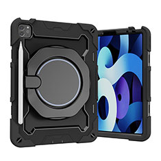 Coque Contour Silicone et Plastique Housse Etui Mat avec Support L13 pour Apple iPad Pro 11 (2020) Noir