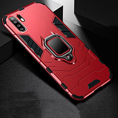Coque Contour Silicone et Plastique Housse Etui Mat avec Support pour Huawei P30 Pro New Edition Rouge