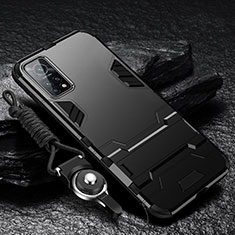 Coque Contour Silicone et Plastique Housse Etui Mat avec Support pour Xiaomi Mi 10T 5G Noir