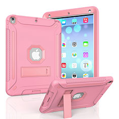 Coque Contour Silicone et Plastique Housse Etui Mat avec Support YJ2 pour Apple iPad Air 3 Rose