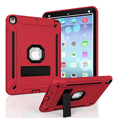 Coque Contour Silicone et Plastique Housse Etui Mat avec Support YJ2 pour Apple iPad Air 3 Rouge