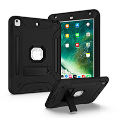Coque Contour Silicone et Plastique Housse Etui Mat avec Support YJ2 pour Apple iPad Mini 4 Noir