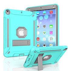Coque Contour Silicone et Plastique Housse Etui Mat avec Support YJ2 pour Apple iPad Pro 10.5 Bleu Clair