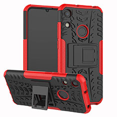 Coque Contour Silicone et Plastique Housse Etui Mat avec Support Z01 pour Huawei Y6s Rouge