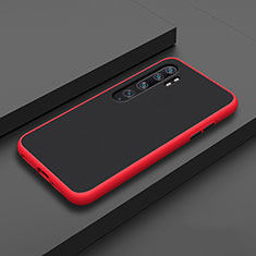 Coque Contour Silicone et Plastique Housse Etui Mat D01 pour Xiaomi Mi Note 10 Rouge