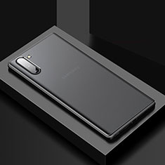 Coque Contour Silicone et Plastique Housse Etui Mat G01 pour Samsung Galaxy Note 10 Noir