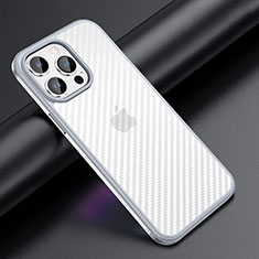 Coque Contour Silicone et Plastique Housse Etui Mat LD1 pour Apple iPhone 13 Pro Argent
