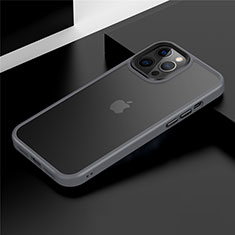 Coque Contour Silicone et Plastique Housse Etui Mat N01 pour Apple iPhone 12 Pro Gris