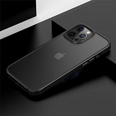 Coque Contour Silicone et Plastique Housse Etui Mat N01 pour Apple iPhone 12 Pro Noir