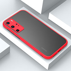 Coque Contour Silicone et Plastique Housse Etui Mat N02 pour Huawei P40 Pro Rouge