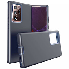 Coque Contour Silicone et Plastique Housse Etui Mat N02 pour Samsung Galaxy Note 20 Ultra 5G Bleu Royal
