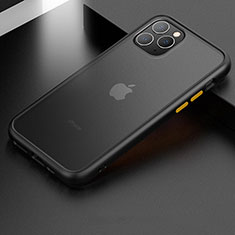 Coque Contour Silicone et Plastique Housse Etui Mat pour Apple iPhone 11 Pro Max Noir