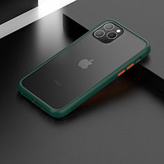 Coque Contour Silicone et Plastique Housse Etui Mat pour Apple iPhone 11 Pro Vert
