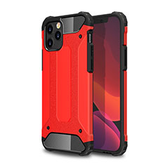 Coque Contour Silicone et Plastique Housse Etui Mat pour Apple iPhone 12 Max Rouge