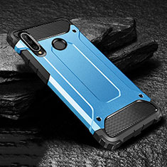 Coque Contour Silicone et Plastique Housse Etui Mat pour Huawei P30 Lite Bleu