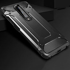 Coque Contour Silicone et Plastique Housse Etui Mat pour OnePlus 8 Noir