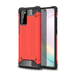 Coque Contour Silicone et Plastique Housse Etui Mat pour Samsung Galaxy Note 20 Plus 5G Rouge