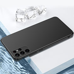 Coque Contour Silicone et Plastique Housse Etui Mat pour Samsung Galaxy S22 Ultra 5G Noir
