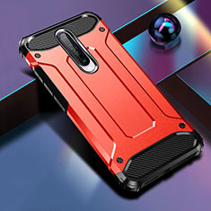 Coque Contour Silicone et Plastique Housse Etui Mat pour Xiaomi Redmi K30 5G Rouge