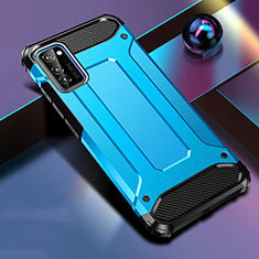 Coque Contour Silicone et Plastique Housse Etui Mat R01 pour Huawei Honor V30 5G Bleu Ciel