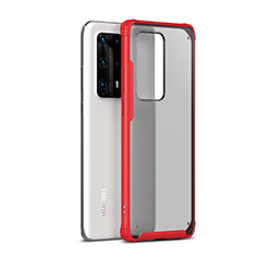 Coque Contour Silicone et Plastique Housse Etui Mat R01 pour Huawei P40 Pro+ Plus Rouge