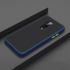 Coque Contour Silicone et Plastique Housse Etui Mat R01 pour OnePlus 7T Pro Bleu