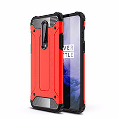 Coque Contour Silicone et Plastique Housse Etui Mat R01 pour OnePlus 8 Rouge