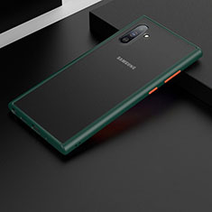 Coque Contour Silicone et Plastique Housse Etui Mat R01 pour Samsung Galaxy Note 10 5G Vert