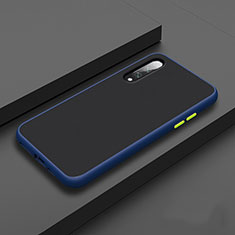 Coque Contour Silicone et Plastique Housse Etui Mat R01 pour Xiaomi Mi A3 Bleu