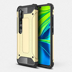 Coque Contour Silicone et Plastique Housse Etui Mat R01 pour Xiaomi Mi Note 10 Pro Or