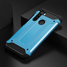 Coque Contour Silicone et Plastique Housse Etui Mat R02 pour Xiaomi Redmi Note 8 Bleu Ciel