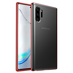 Coque Contour Silicone et Plastique Housse Etui Mat R03 pour Samsung Galaxy Note 10 Plus Rouge