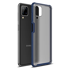 Coque Contour Silicone et Plastique Housse Etui Mat U01 pour Samsung Galaxy A12 5G Bleu